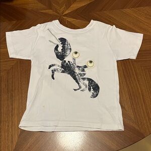 Kids White Crab Graphic T-Shirt